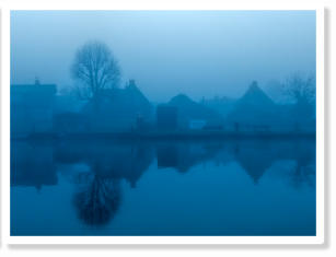 Rivierlandschap; de Eem in de mist, Eemdijk